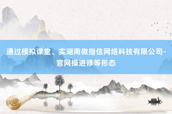 通过模拟课堂、实湖南微指信网络科技有限公司-官网操进修等形态